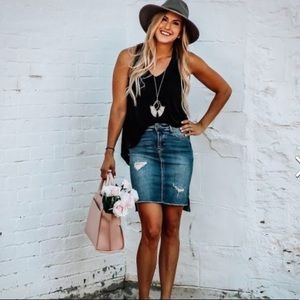 Kut From The Kloth Connie Hi Low Denim Skirt